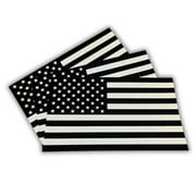 Subdued USA American Flag Reflective Tactical Sticker Decal, 5x3, 3-Pack