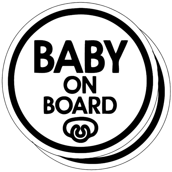 TOTOMO Baby on Board Sticker for Cars Funny Cute Safety Caution Decal Sign for Car Window and Bumper No Need for Magnet or Suction Cup - Baby Pacifier (2 Pack)