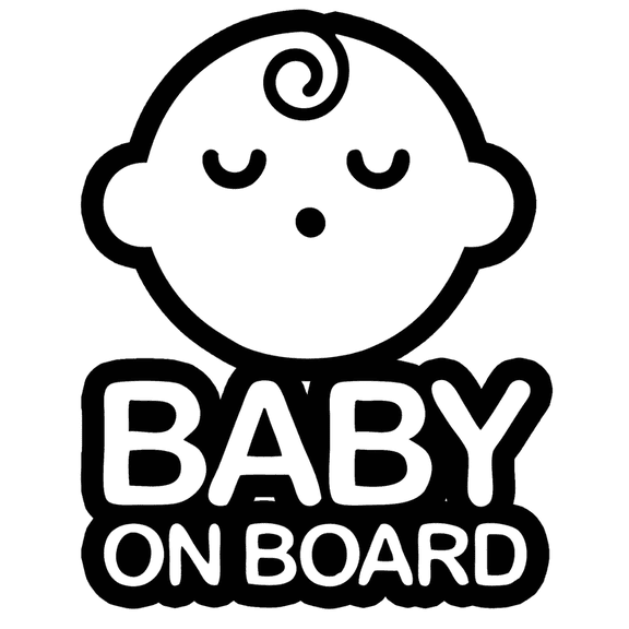 TOTOMO Baby on Board Sticker for Cars Funny Cute Safety Caution Decal Sign for Car Window and Bumper No Need for Magnet or Suction Cup - Sleeping Baby Boy