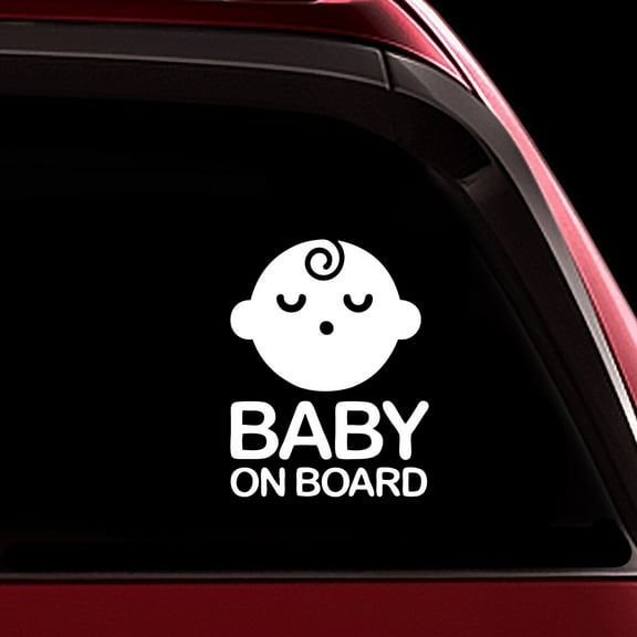 TOTOMO Baby on Board Sticker for Cars Funny Cute Safety Caution Decal Sign for Car Window and Bumper No Need for Magnet or Suction Cup - Sleeping Baby Boy