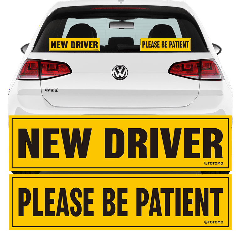 TOTOMO New Driver Sticker for Car Large 12x3 Reflective Vehicle