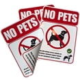 thumbnail image 1 of TOTOMO No Pets Allowed Double-Sided Window Stickers, 10" x 7" Business Signs, 3-Pack, 1 of 8