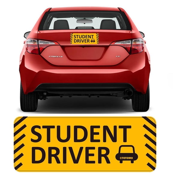 TOTOMO Student Driver Magnet Sign for Car 10"x4" 1 Pack SDM-05