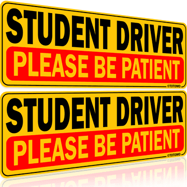 TOTOMO Student Driver Magnet Sticker for Car Magnetic Reflective Vehicle Safety Sign for New Rookie Learner Driver (2 Pack)
