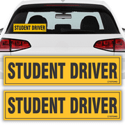 TOTOMO Student Driver Sticker for Car, Large 12x3 Reflective Safety Sign, 2 Pack
