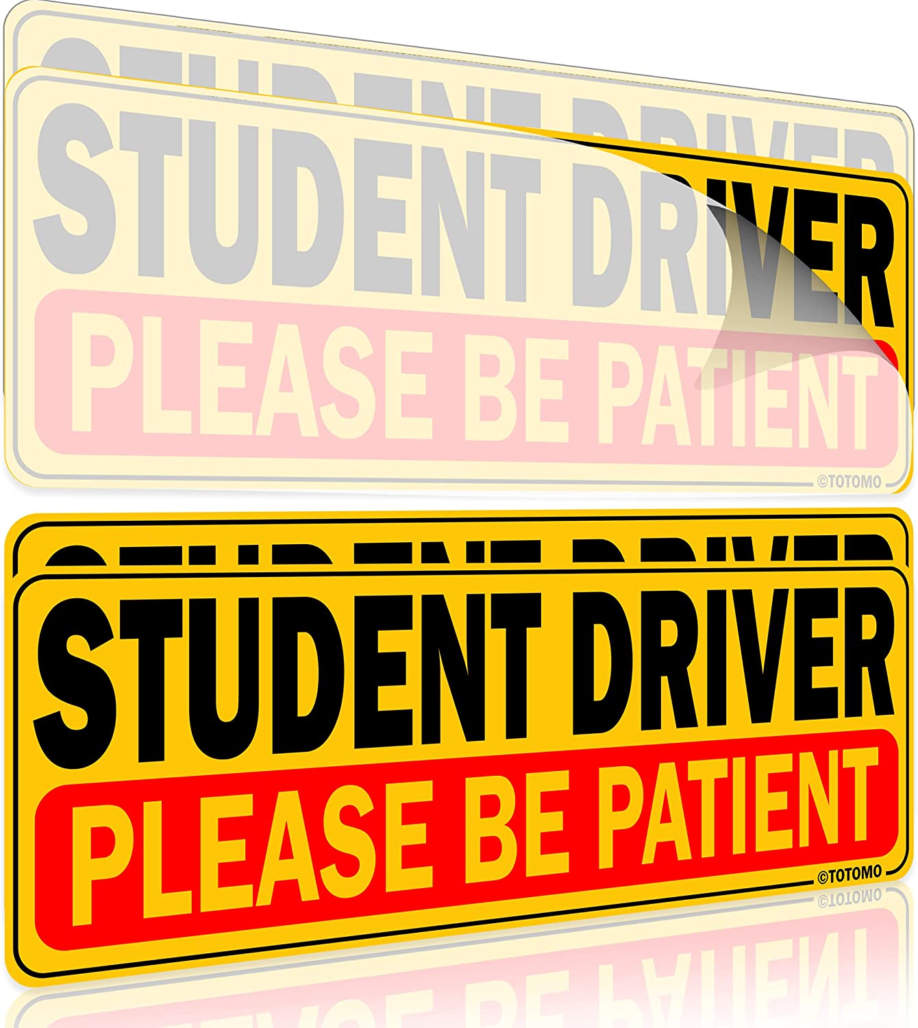 Real Sticky Student Driver Sticker – 2.75"x4" Glossy Window Bumper Decal – Made In USA