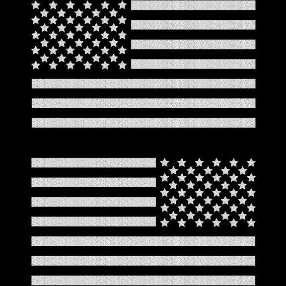 TOTOMO USA American Flag Car Sticker Decal 2 Pack Silver USF-01S