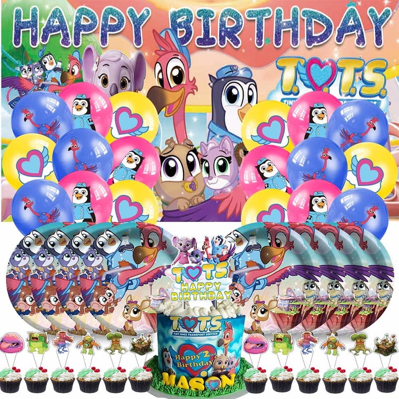 TOTS T.O.T.S Party Supplies Plates Decorations Birthday Cake Topper Banner Decor Backdrop Balloons