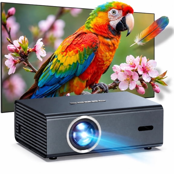 TOTU 4K Projector with WiFi and Bluetooth, Up to 450 Inch Giant Screen, Auto Focus and Auto Keystone Correction, Dolby Audio Home Theater and Outdoor Movie Projector,Gray