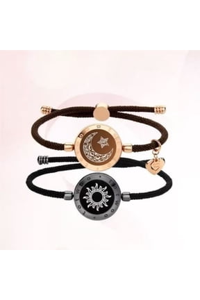TOTWOO Long Distance Touch Bracelets for Couples, Vibration & Light up Bluetooth Pairing Jewelry Gifts for Girlfriend