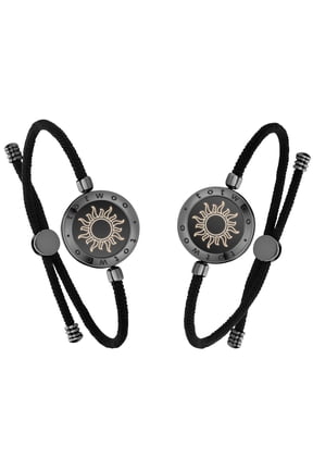 TOTWOO Long Distance Touch Bracelets for Couples, Vibration & Light up for Love Couples Bracelets | Long Distance Relationship Gifts for Girlfriend
