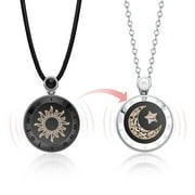 TOTWOO Long Distance Touch Necklace| Vibration & Light Up Smart Necklace for Long Distance Relationship Gifts| Couples Necklace with Natural Agate Gift