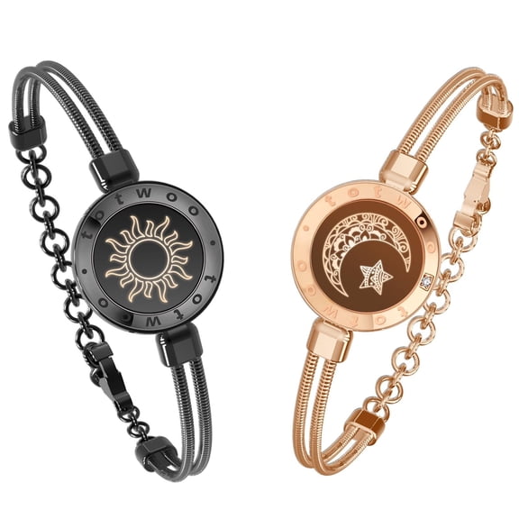 TOTWOO Long Distance Touch Bracelets for Couples, Long Distance Relationship Gifts for Girlfriend