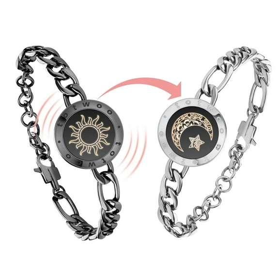 TOTWOO Touch Bracelets for Couples, Vibration & Light up for Love Couples | Long Distance Relationship Gifts for Girlfriend
