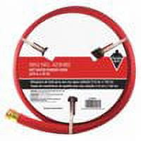 TOUGH GUY 423H82 Water Hose,Hot/Cold,Rubber,25 ft.,Red