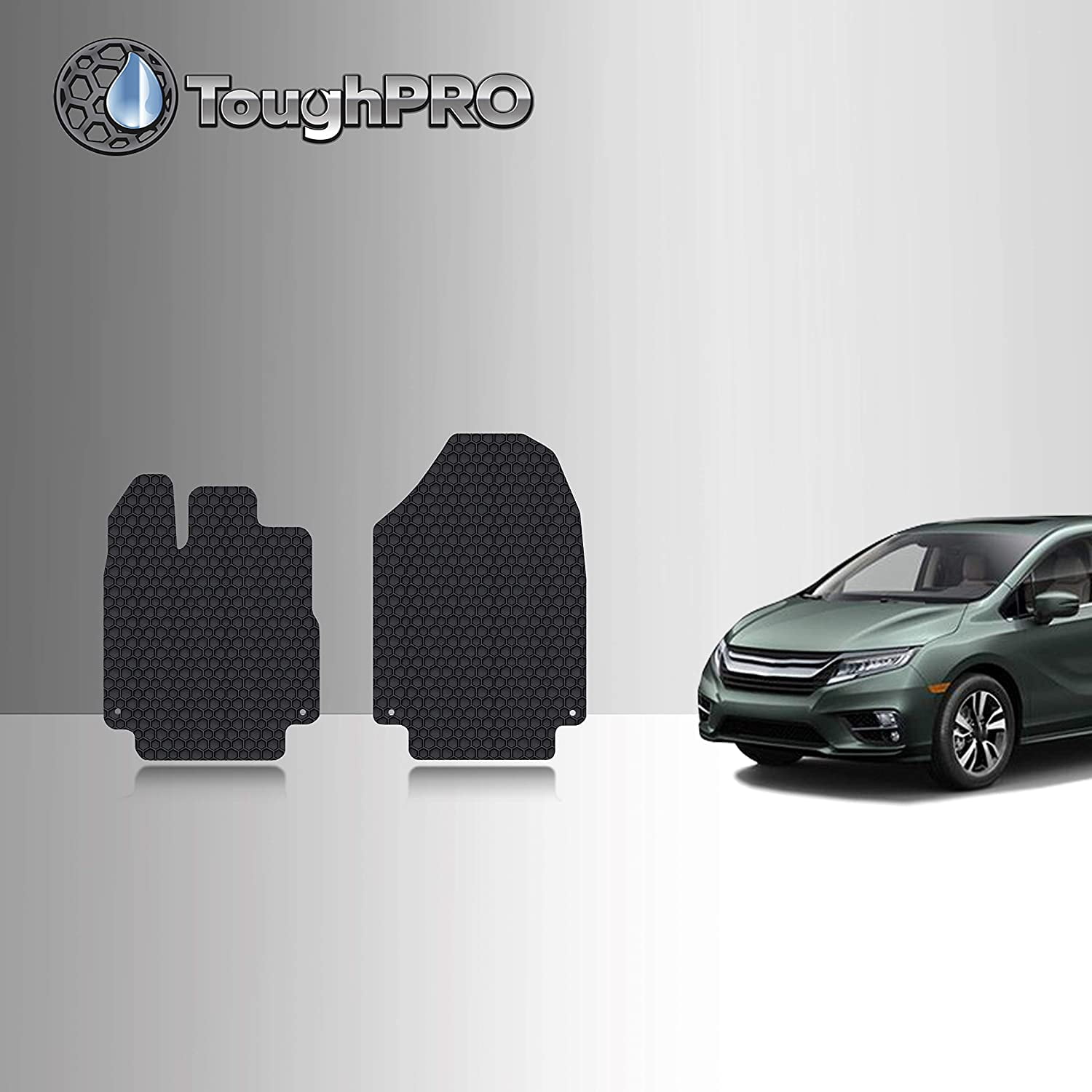 TOUGHPRO Floor Mat Accessories (Front Row Set) Compatible with Honda Odyssey All Weather
