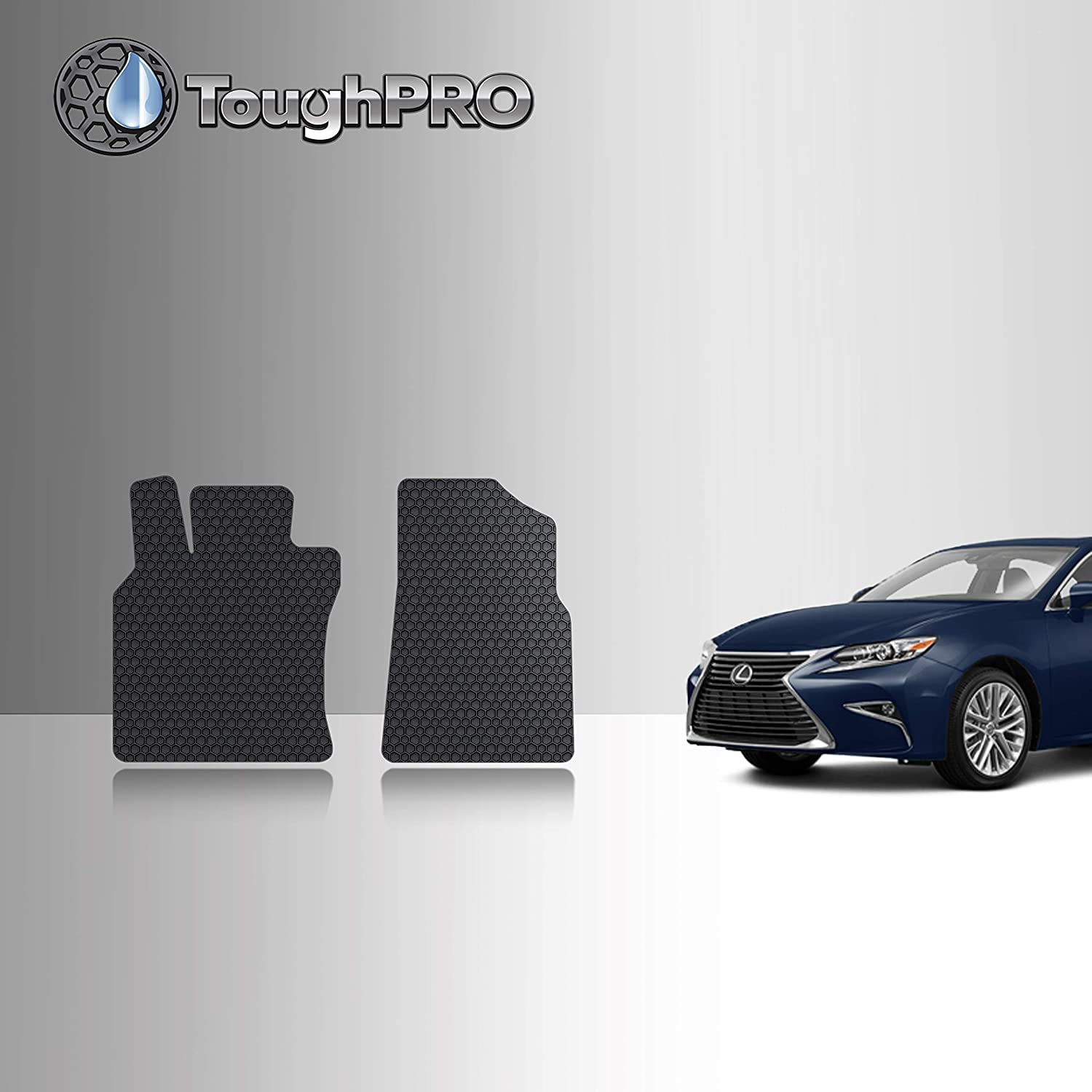 TOUGHPRO Floor Mat Accessories (Front Row Set) Compatible with Lexus ES300H All Weather