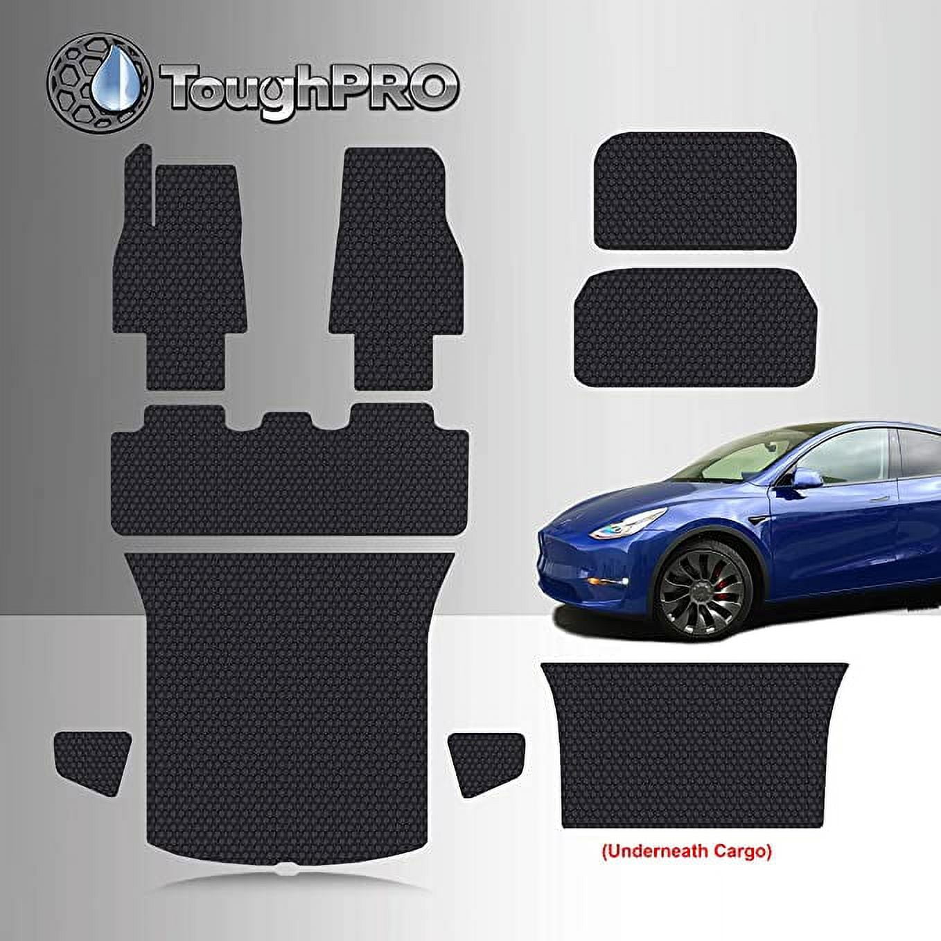 TOUGHPRO Floor Mats Accessories (Complete Set) Compatible with Tesla Model Y  Performance 5 Seater All Weather Heavy Duty Custom Fit Sept 2021-2022 
