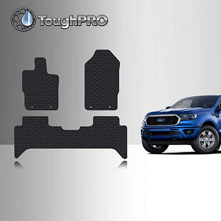 TOUGHPRO Floor Mats Accessories Set (Front Row + 2nd Row) Compatible with  Ford Ranger SuperCrew All Weather Heavy Duty (Made in USA) Black - 2022