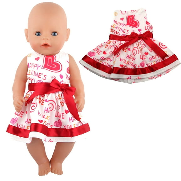 TOUMENY 18 Inch Doll Clothes, Handmade Birthday Valentine's Day Gift, Superior Quality Fits Dolls