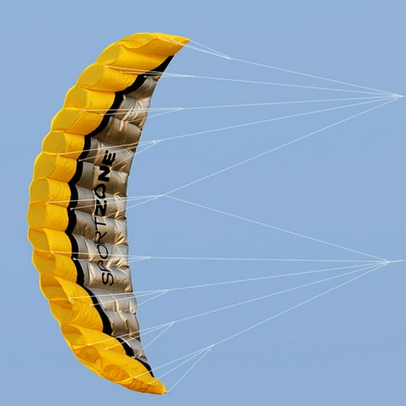 TOUMENY 2.5m Large Parachute Kite, Professional Stunt Sport & Beach Outdoor Flying Toy, High-Performance Trainer Kite for Teens & Adults