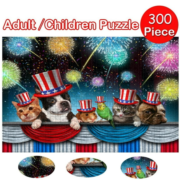 TOUMENY 300 Piece Puzzle for Adults, Large Jigsaw Puzzle Game Brain Teaser, Educational Family Fun Activity for Problem Solving Hand-Eye Coordination, 13.4 x 20 Inch Finished Size