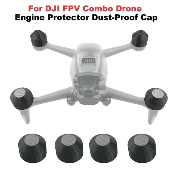 TOUMENY 4Pcs Motor Cover for FPV Drone, Dustproof Bump-Proof Engine Protector Case for FPV Combo Aircraft, Lightweight 3D Printed Drone Protection Accessories