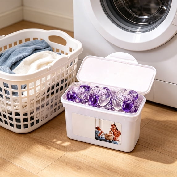 TOUMENY 50 Pack Scented Laundry Gel, Multi Functional Stain Remover Laundry Detergent Pods for All Washable Fabrics, 200ml Long Softening Laundry Pods for Everyday Use, Purple