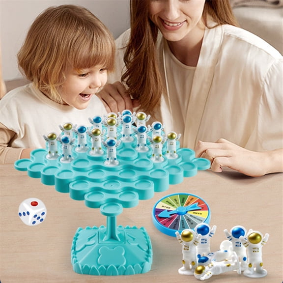 TOUMENY Astronaut Puzzle Table Games Stacked, Casual Parent- Interactive Table Space Scene Board Game, Indoor Puzzle Game