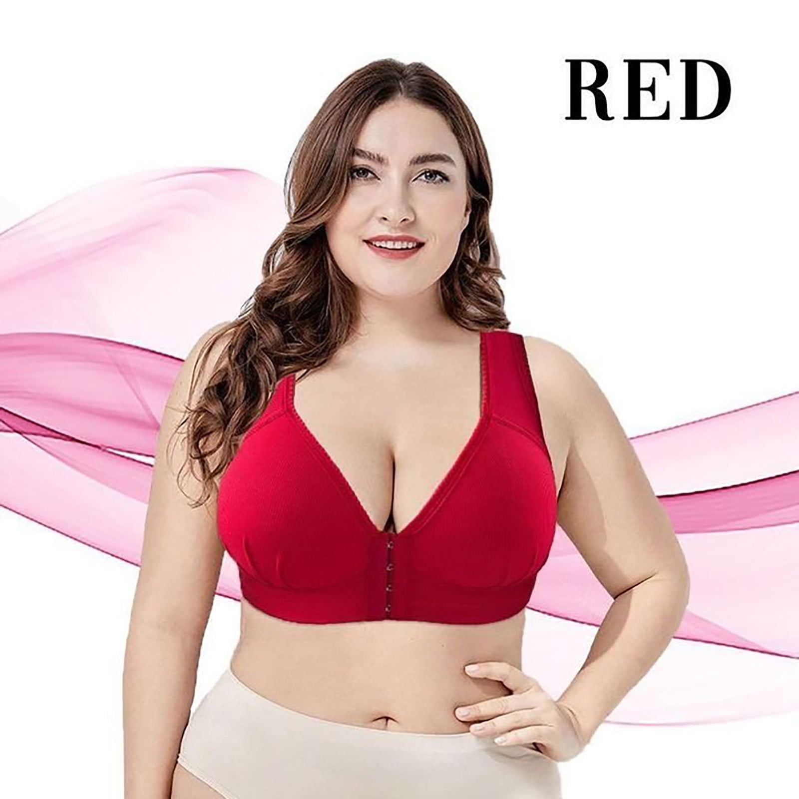 TOUMENY Bras for Women No Underwire Plus Size Full Coverage Minimizer