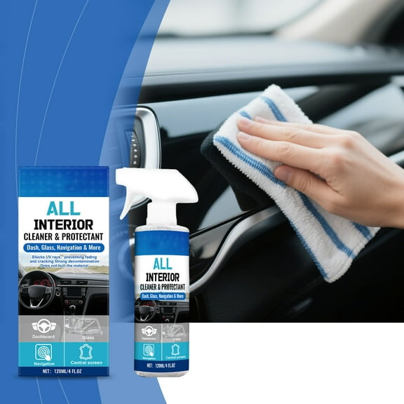TOUMENY Car Interior Cleaner Spray, All-Purpose Leather Fabric Decontamination, UV Protection for Dashboards and Touch Screens