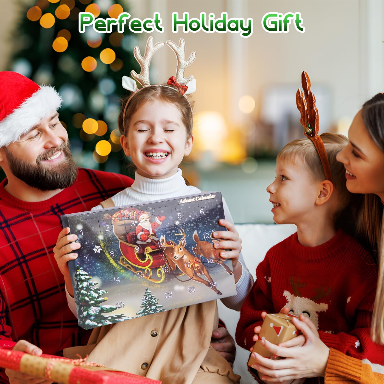 TOUMENY Christmas Calendar Countdown for Kids,Christmas Advent Calendar