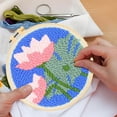 thumbnail image 1 of TOUMENY Coarse Yarn Punch Needle Embroidery Kit, Floral Series DIY Craft for Beginners, Complete Material Package with Tools and Instructions, 1 of 5