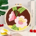 thumbnail image 1 of TOUMENY Coarse Yarn Punch Needle Embroidery Kit, Floral Series DIY Craft for Beginners, Complete Material Package with Tools and Instructions, 1 of 6