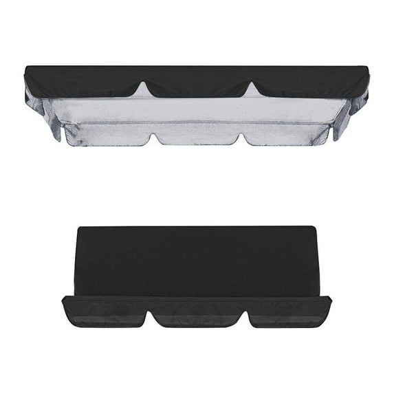 TOUMENY Double Replacement Hammock Seat Cover, Heavy Duty Fabric for Outdoor Patio Lawn Chair Protection, Easy Install Foldable Rain Snow Sun Shade Cover