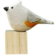 TOUMENY Hand Carved Wooden Bird Figurines, Exquisite Home Decor Accents Sculptures, Perfect Gift for Bird Lovers