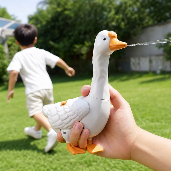 TOUMENY Handheld Duck Squirt Gun, Push Button Water Sprayer for Outdoor Summer Fun, Realistic Duck Design for Pool Beach Water Fight