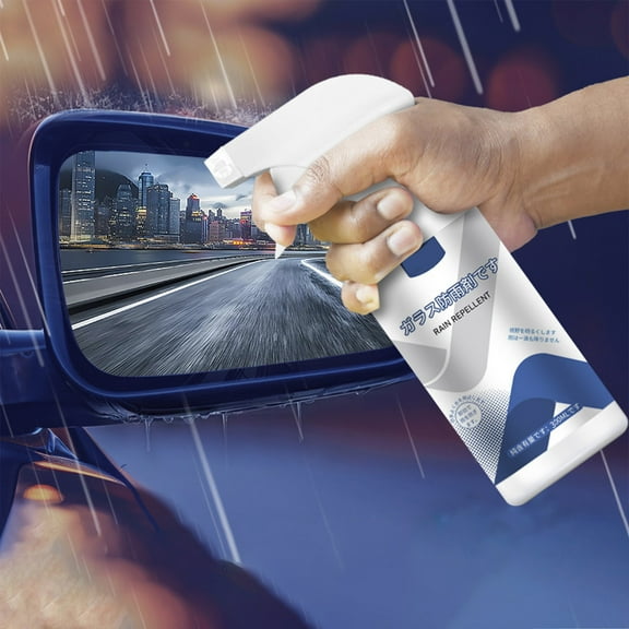 TOUMENY Hydrophobic Glass Coating, Car Windshield Rain Repellent Spray, 300ml Waterproof Agent for Enhanced Visibility in Heavy Rain