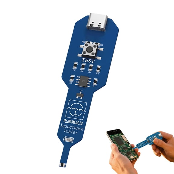 TOUMENY Inductance Tester for High-Sensitivity Electromagnetic Testing, Compact Coil Analyzer for Electronic Circuit Boards, Fault Detection Tool for Chip Repair Phone Maintenance