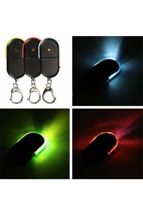 Key Finder Locator, Rechargeable LED Light Torch Remote Sound Control Whistle Activated Keychain for Lost Keys, Portable Key Finder Device for Keys Wallet Luggage Pets