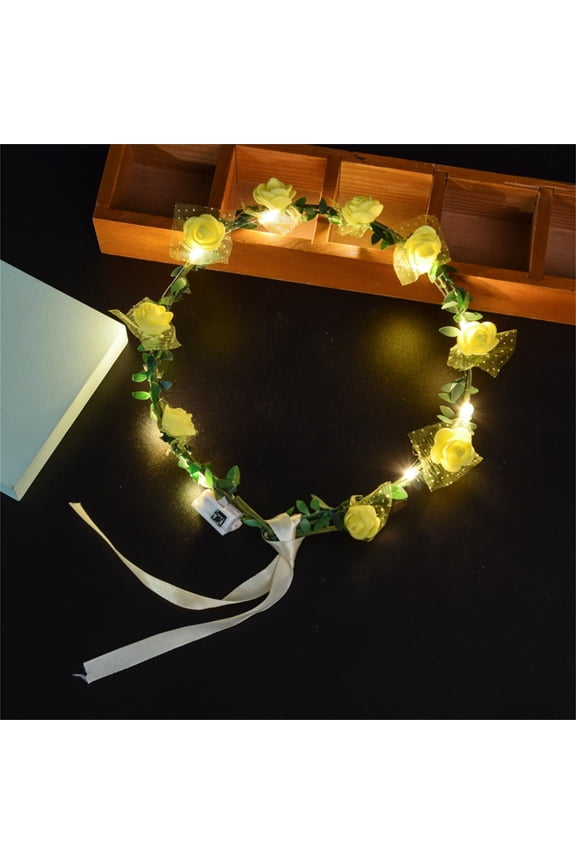 LED Heart Headband, Valentine's Day Party Hair Accessory, Flashing Light Up Head Hoop for Women Holiday Events