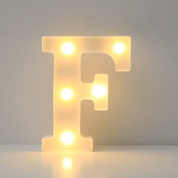 TOUMENY LED Letter Lights, Battery Powered Wall Mount or Standing Night Light, Decorative Alphabet Letters for Home Party Holiday Decor