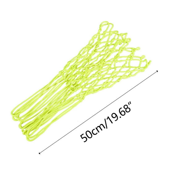 TOUMENY Luminous Basketball Net, Night Sports Glow-in-the-Dark Hoop Replacement, Outdoor Playground Basketball Accessory