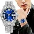 thumbnail image 1 of TOUMENY Men's Fashion Watch, Stainless Steel Roman Numeral Dial, Quartz Movement with Calendar Function for Casual and Formal Wear, 1 of 6