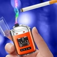 thumbnail image 1 of TOUMENY Plasma Windproof Lighter, USB-C Rechargeable Flameless Arc Lighter for Camping Barbecues, Transparent Tech Design with LED Breathing Light, 1 of 6