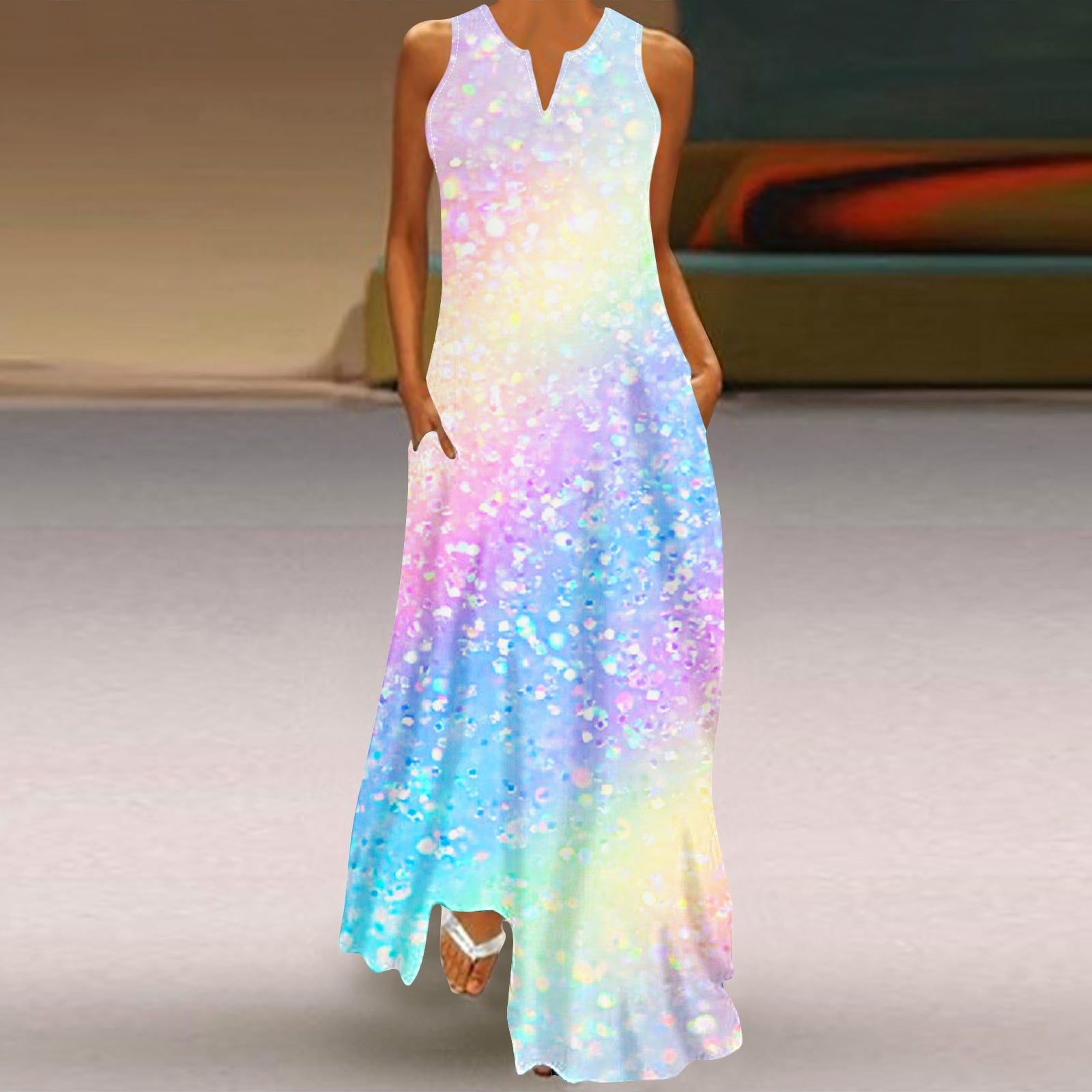 TOUMENY Plus Size Summer Dresses Summer Dresses for Women 2024 Casual