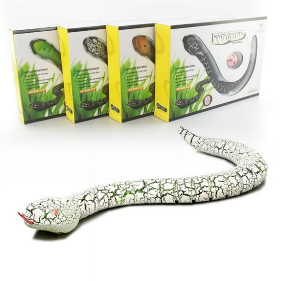 TOUMENY Remote Control Rattlesnake Trick with Rechargeable Battery, Realistic Snake with Forward Left Right Turn Stop Retractable Tongue Tail, Mischief Prank for Halloween Party with USB Charging