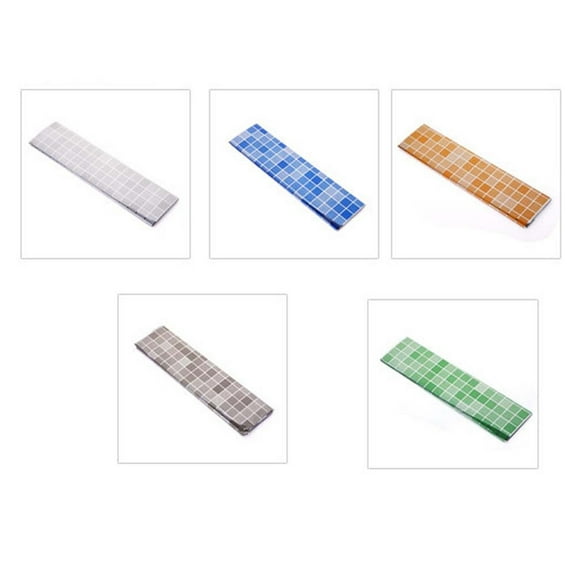 TOUMENY Self-Adhesive Bathroom Tile Wallpaper, 45cm x 70cm Aluminized Paper Peel and Stick Wall Sticker for Kitchen Countertop Backsplash Cabinet Wardrobe, Oil Proof High Temperature Resistant