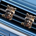 thumbnail image 1 of TOUMENY Small Raccoon 2D Flat Car Clip Diffuser, Car Air Freshener Clip with Natural Scent Dispersion, Cute Car Interior Diffuser for Air Conditioner Vents with Soft PVC Clip, 1 of 7