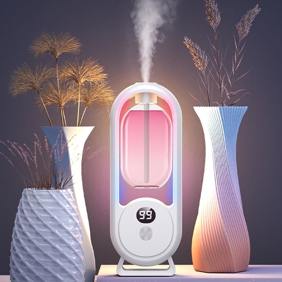 TOUMENY Smart Aromatherapy Diffuser, Wireless Automatic Air Freshener for Home Hotel Toilet, 50ml Capacity with 360° Vertical Spray Technology